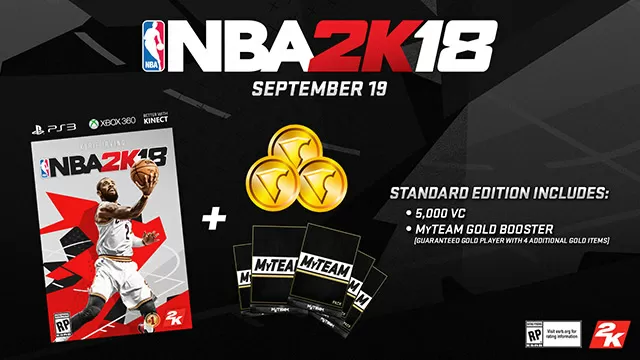 nba 2k18 where to find 5000 vc preorder bonus