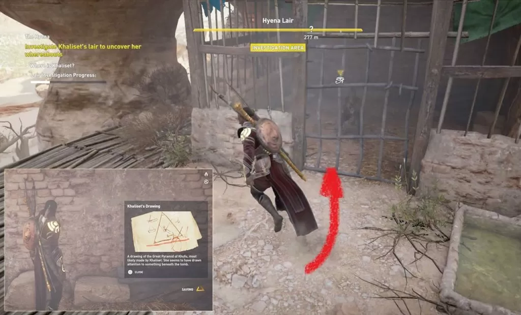 AC Origins Investigate Khaliset's Lair to Uncover Her Whereabouts