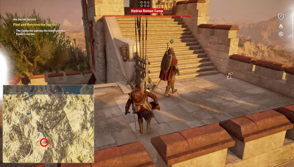 AC Origins Retrieve the Spy List Find Centurion