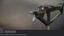Iron Banner Destiny 2 Hero's Burden Exotic Submachine Gun