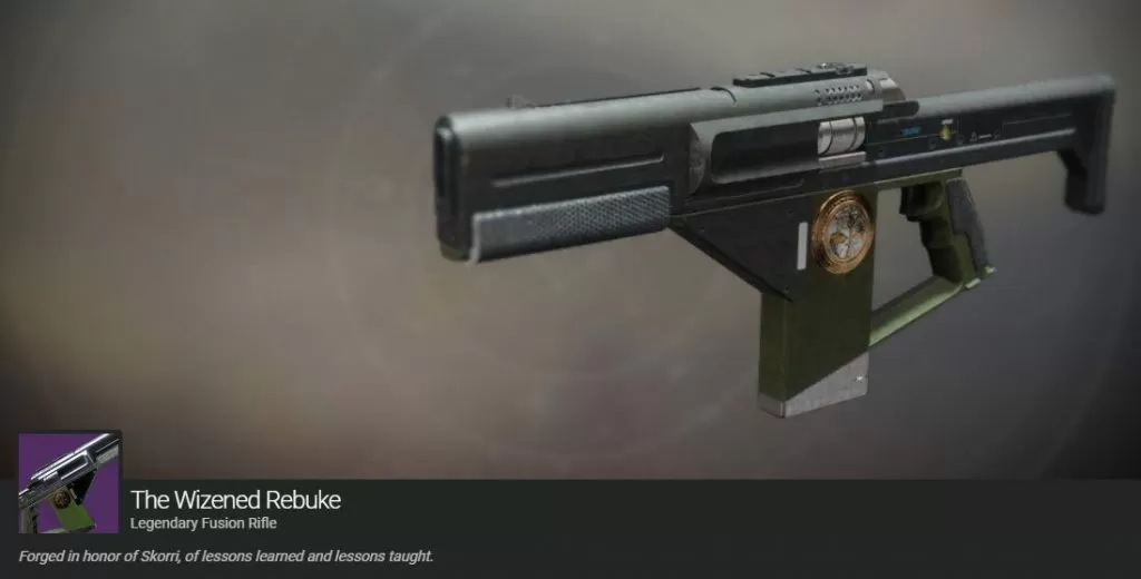 Iron Banner Wizened Rebuke Destiny 2 Exotic Fusion Rifle