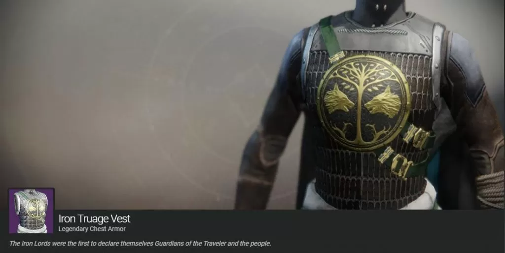 Iron Truage Vest Heavy Hunter Chest Armor Iron Banner Destiny 2