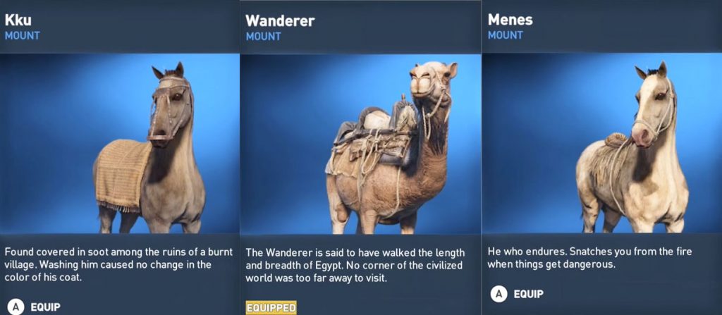 ac origins mounts camel horse