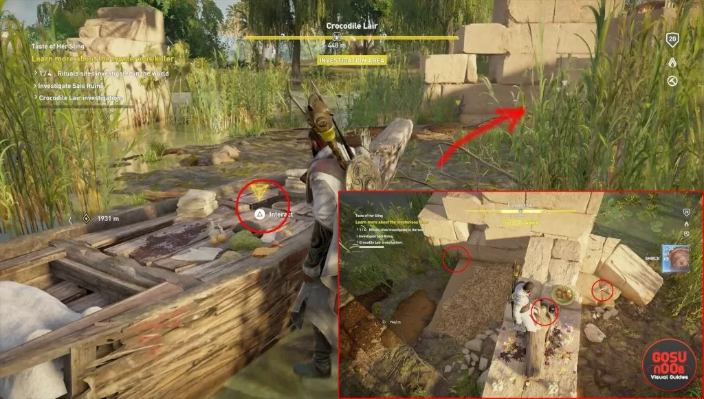 ac origins taste of her sting investigation clues hints