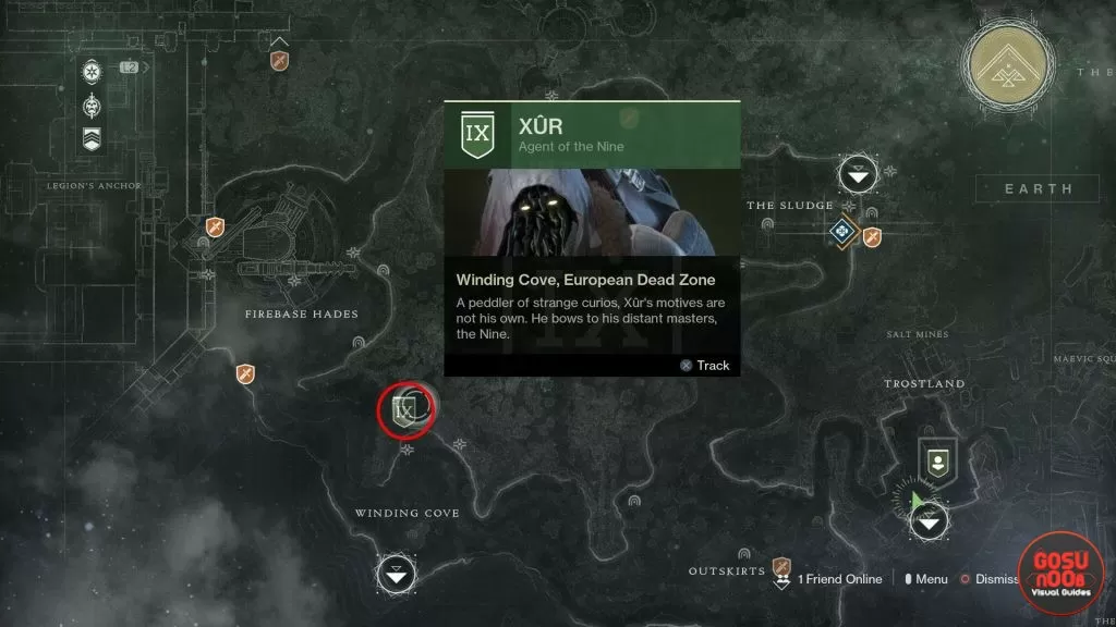 Destiny 2 Xur Location October 6th