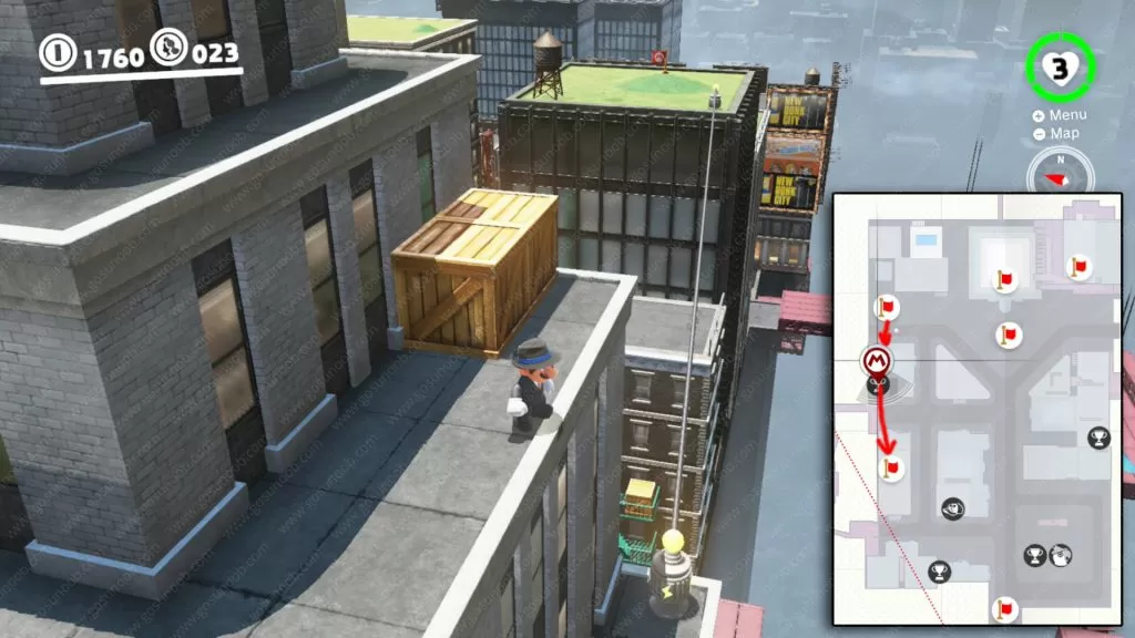 metro kingdom rooftop garden flag location mario odyssey