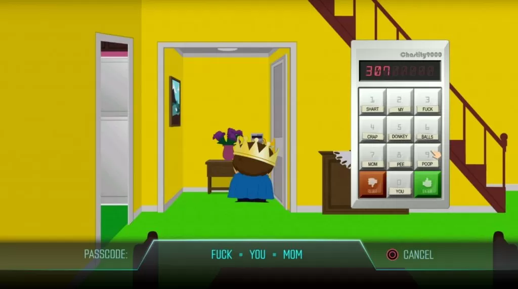 passcode cartmans basement south park