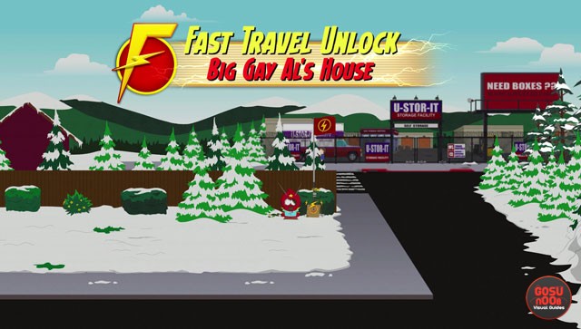 south park fractured but whole fast travel locations