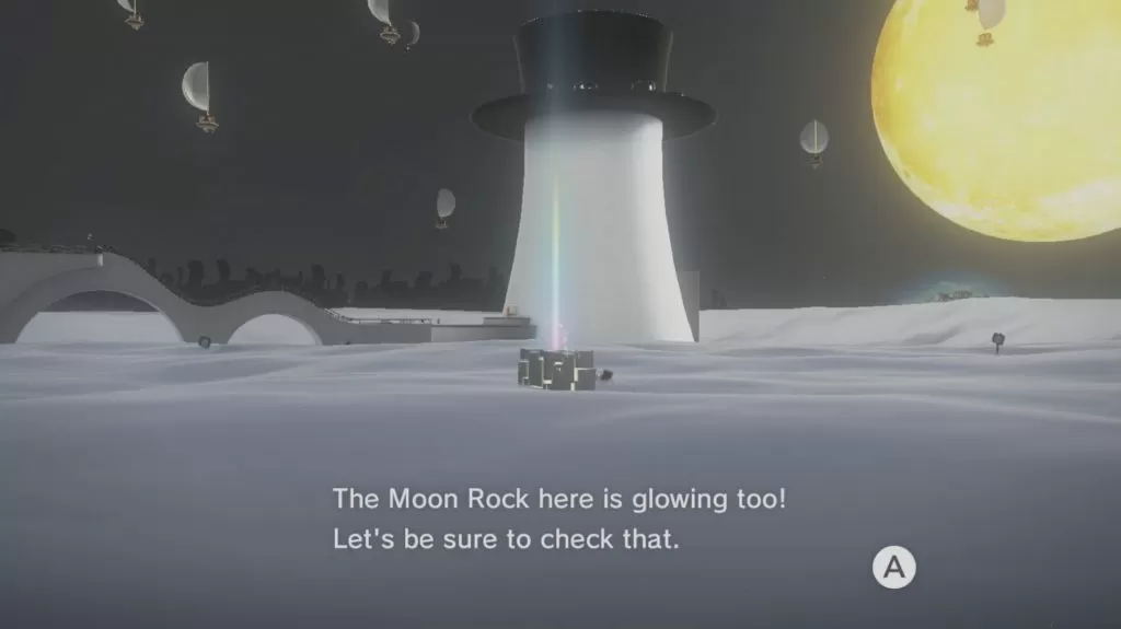 super mario odyssey moon rock-mysterious-cube