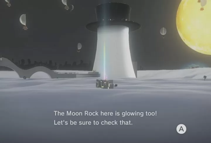 super mario odyssey moon rock-mysterious-cube