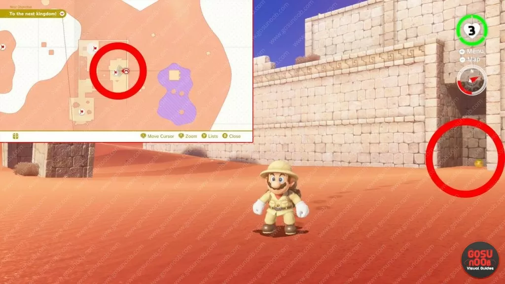 where to find ruins seed sand kingdom mario odyssey