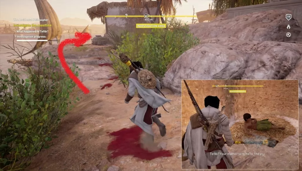 AC Origins Accidental Philosopher Investigate Clues