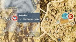 AC Origins Asklepieion Temple Papyrus Puzzle Map Location