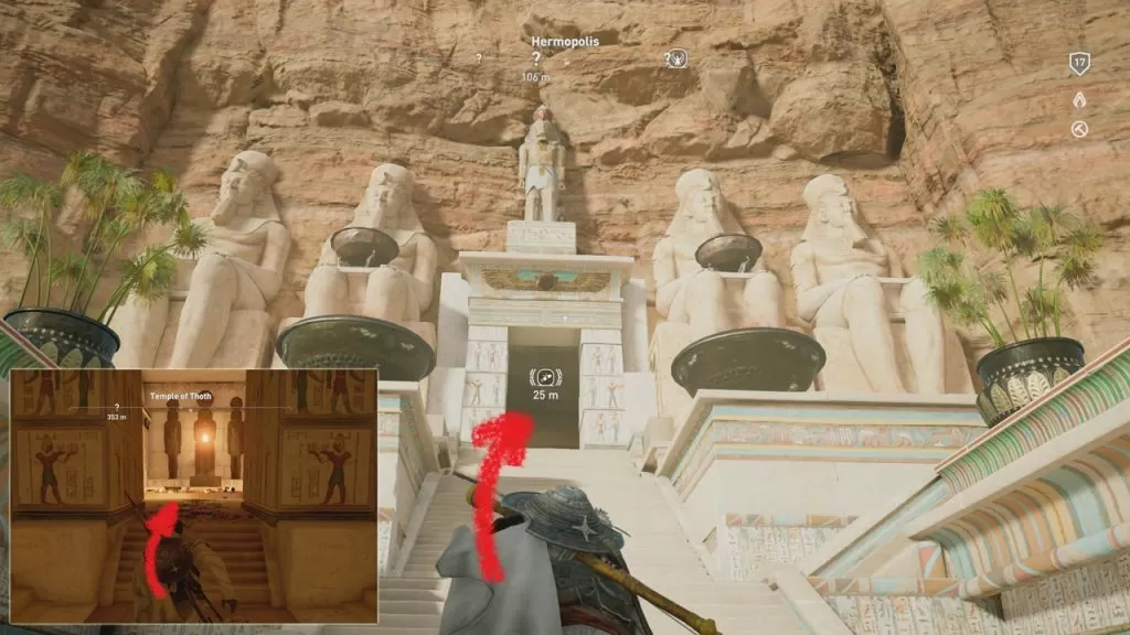 AC Origins Temple of Thot Find Papyrus