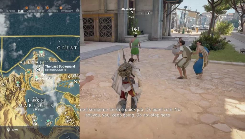 AC Origins The Last Bodyguard Side Quest