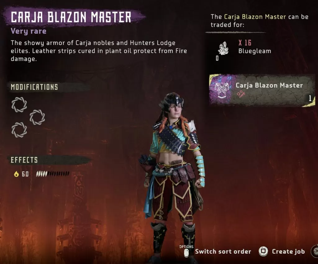 HZD Frozen Wilds Carja Blazon Master Outfit