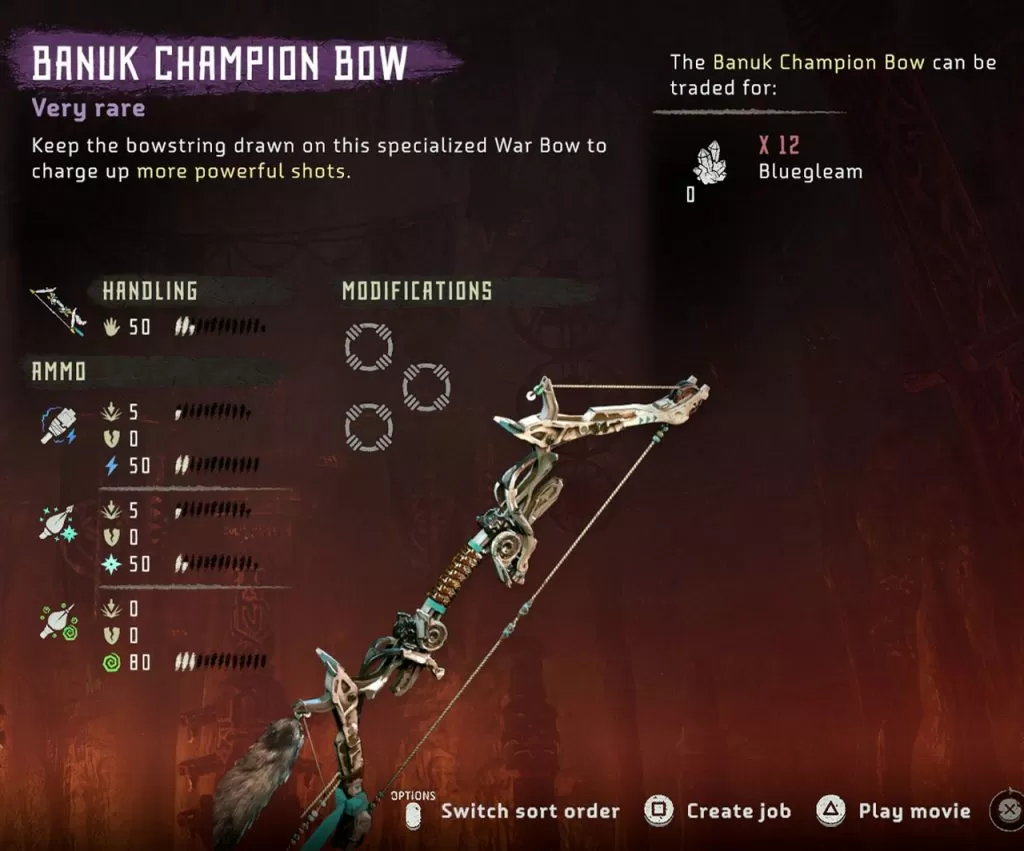 Horizon Zero Dawn Banuk Champion Bow Weapon DLC Frozen Wilds