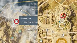 Temple of Zeus AC Origins Find Papyrus Puzzle