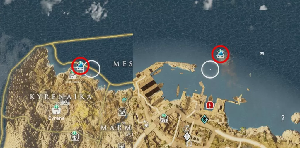 Undue Haste Papyrus Puzzle Map Marked Solution AC Origins