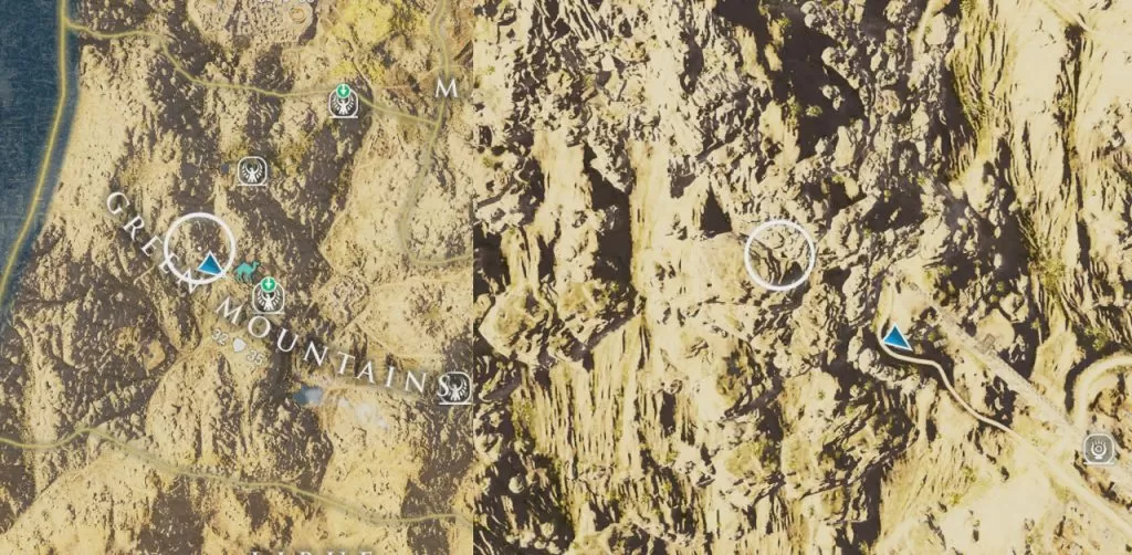 Wet Work AC Origins Papyrus Puzzle Solution Map Location