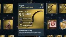 nightmare pack assassin's creed origins ripper legendary sickle sword