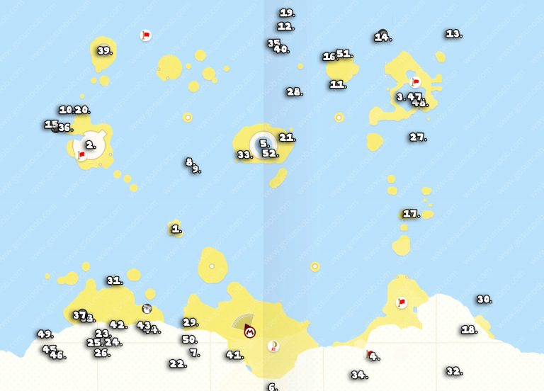 Seaside kingdom moon locations map super Mario odyssey power moons