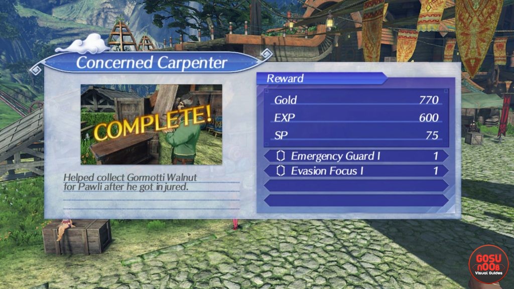 concerned carpenter side quest complete xenoblade chronicles 2