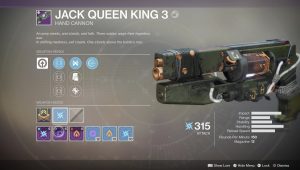 destiny 2 jack queen king 3 legendary weapon