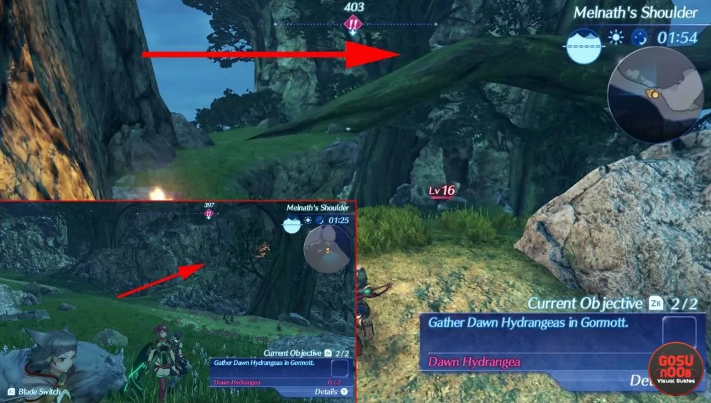 where to find dawn hydrangea xenoblade chronicles 2