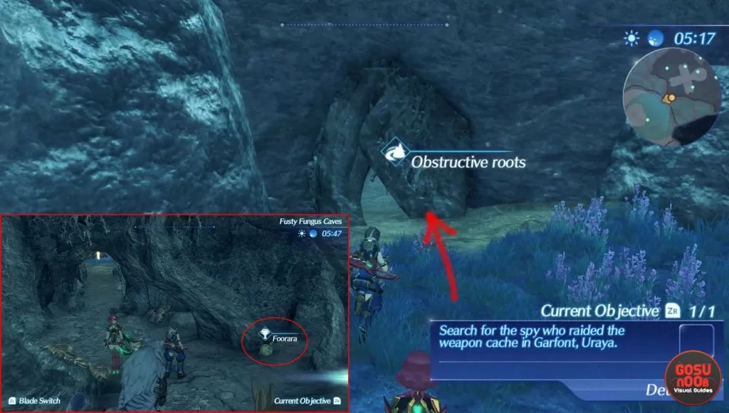 xenoblade chronicles 2 foorara locations gorge self mushrooms