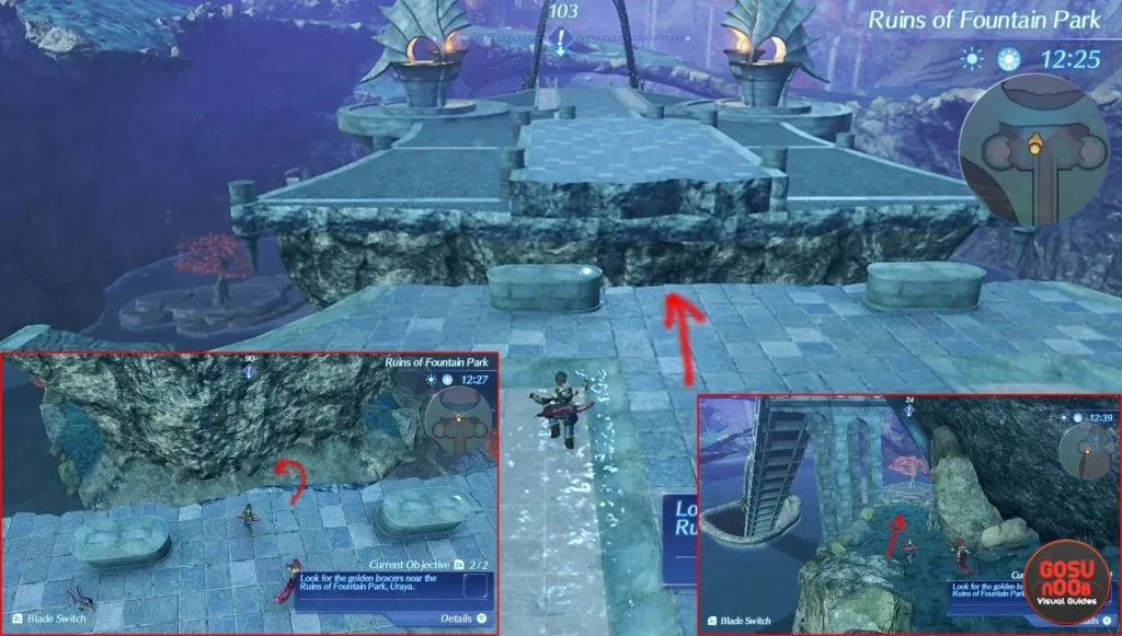 xenoblade chronicles 2 golden bracer locations left