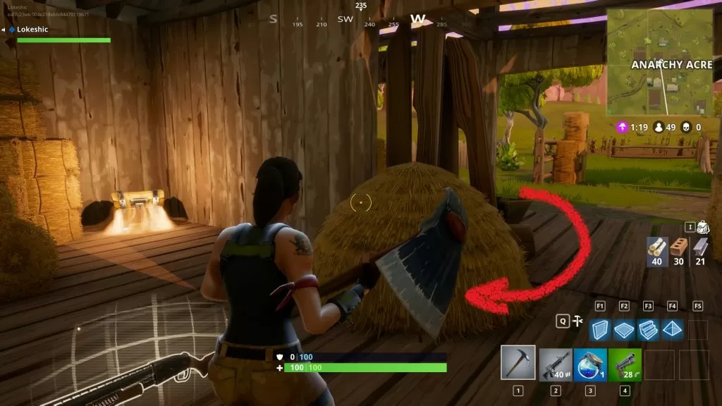 Fortnite BR Loot Chest Location at Anarchy Acres ZOne