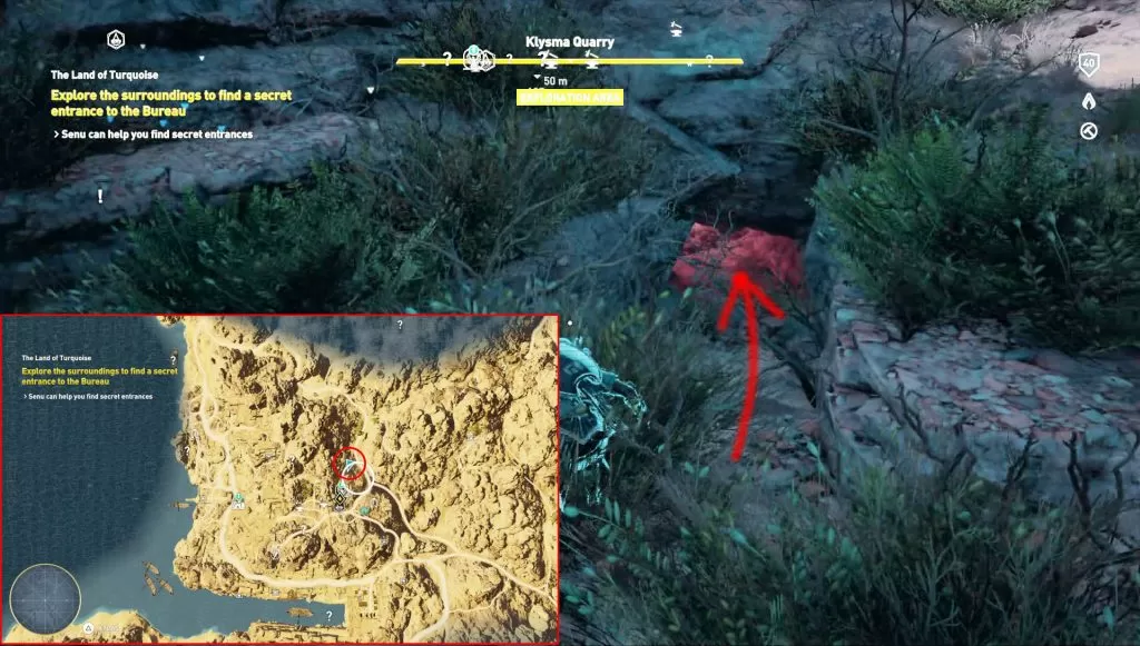 ac origins where to find bureau entrance