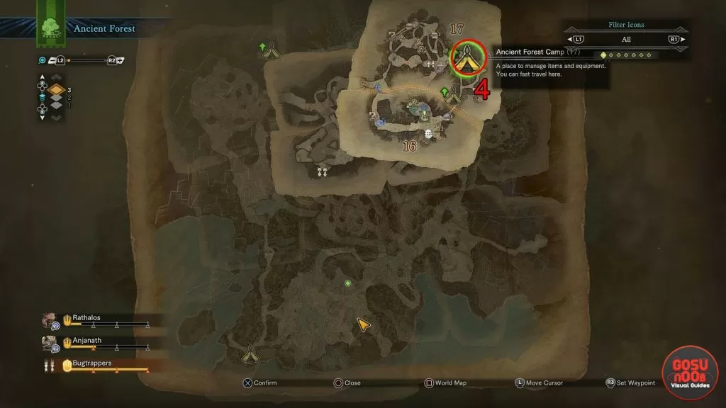 ancient forest fast travel points mhw