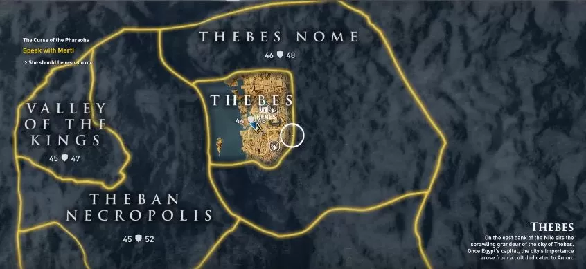 ac origins curse of pharaohs map