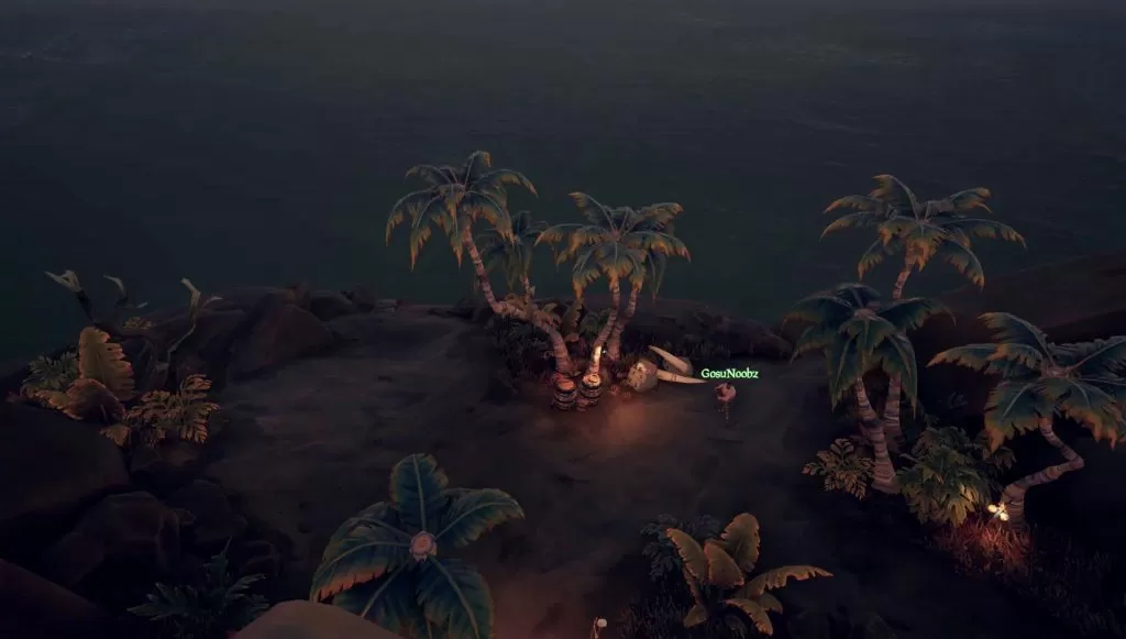 Monstrous Fangs Beneath the South East Palms Sea of Thieves