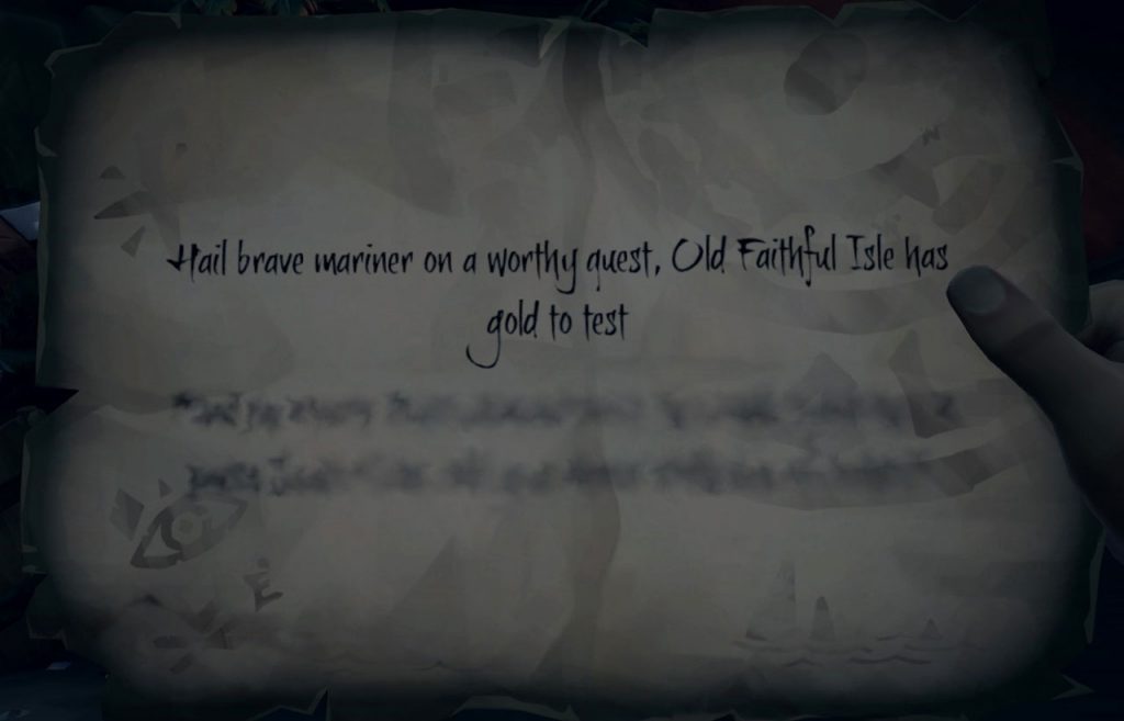 Sea of Thieves Old Faithful Isle Riddle Solution