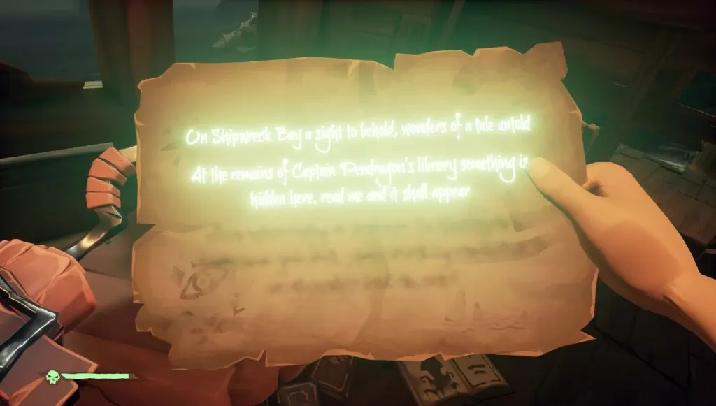 Sea of Thieves Remains of Captain Pendragon's Library