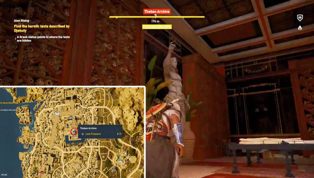 ac origins heretic text location curse of the pharaohs