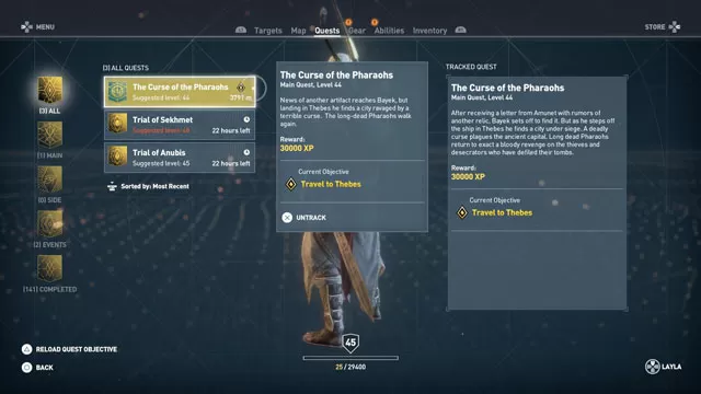 ac origins how to start curse of the pharaohs dlc