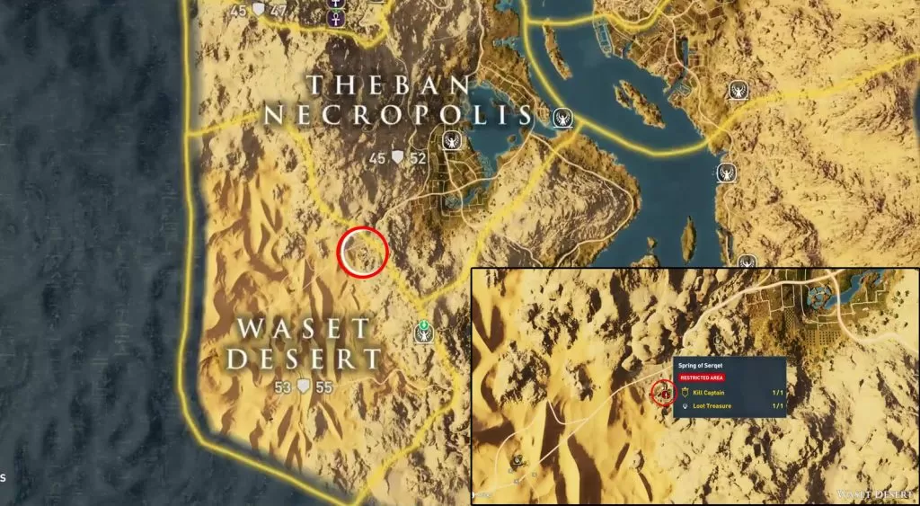 ac origins spring of serqet location