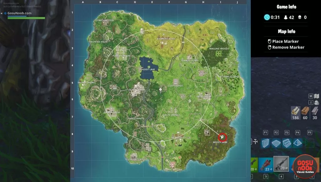 fortnite battle royale chest locations moisty mire