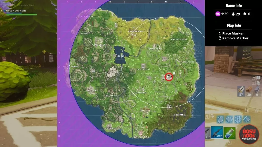 fortnite br dance sign location