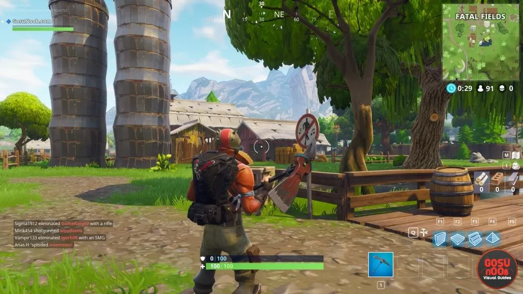 fortnite br fatal fields dancing sign