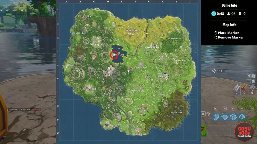 fortnite br forbidden dance locations loot lake