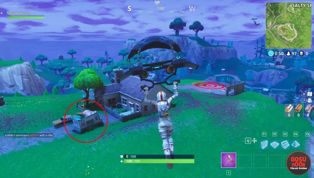 fortnite br ice cream truck locations salty springs