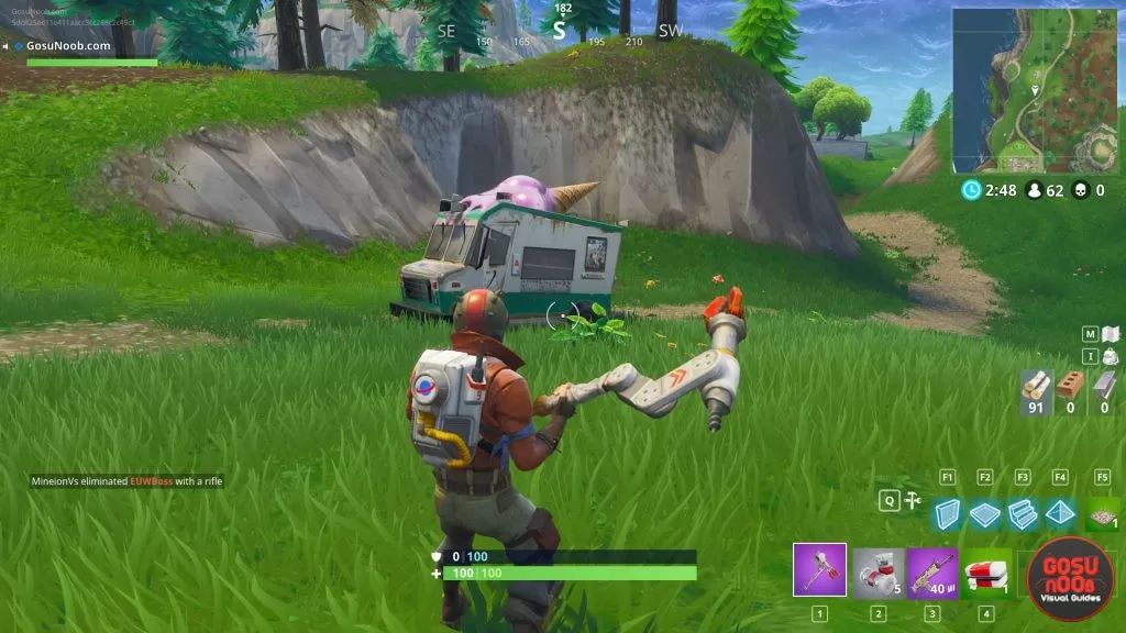 fortnite br ice cream truck weekly challenge