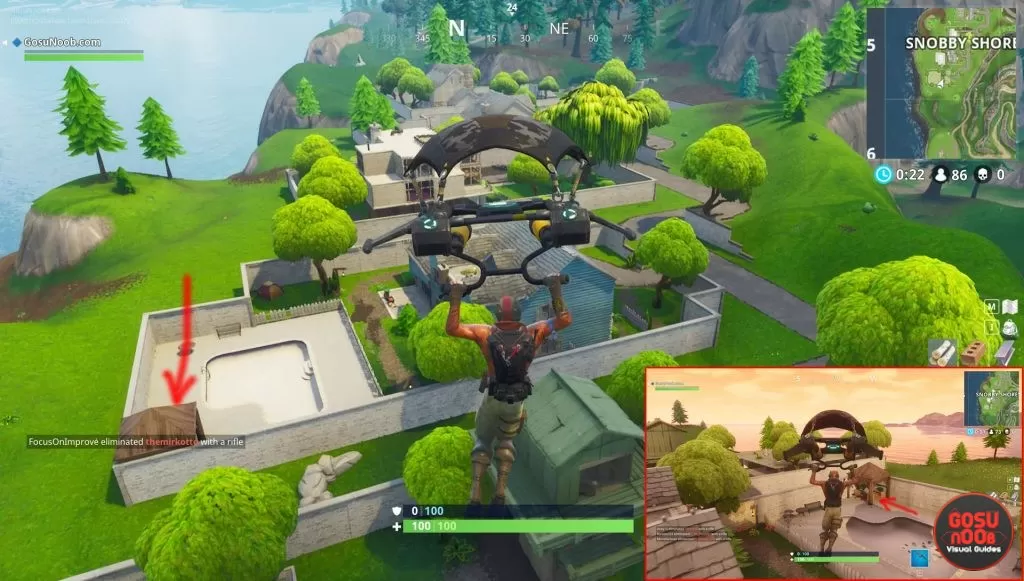 fortnite br snobby shores treasure location