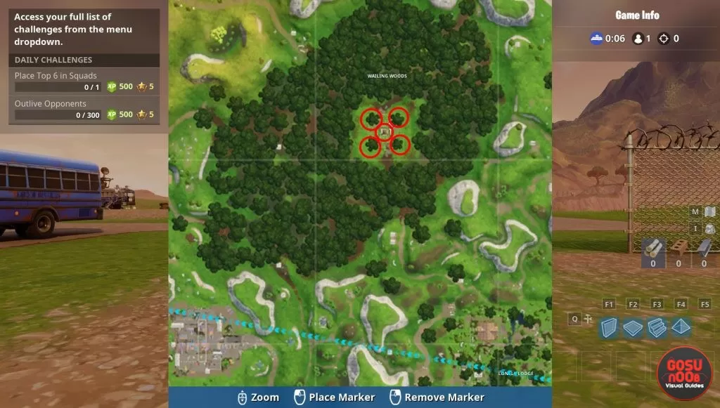 fortnite br wailing woods chest locations maze