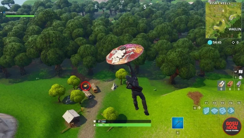 fortnite br wailing woods chest picnic area